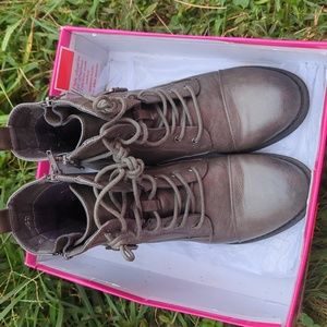 Charcoal Grey Combat Boots size 7